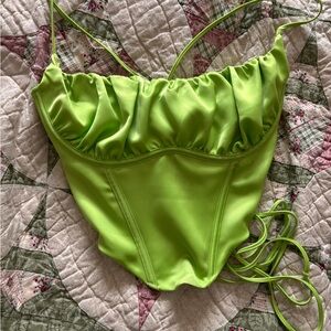 White Fox Vibrant Green Bustier